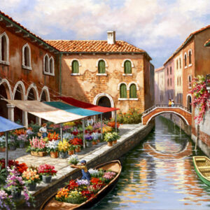 Flower Market On The Canal