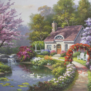 Spring Cottage In Full Bloom